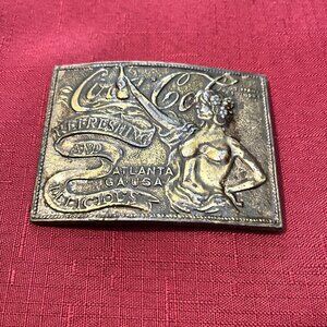 Tiffany Foundry Coca Cola Solid Brass Belt Buckle